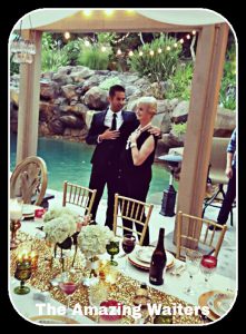 The Amazing Waiters singing to the guest of honor in Orange County, CA